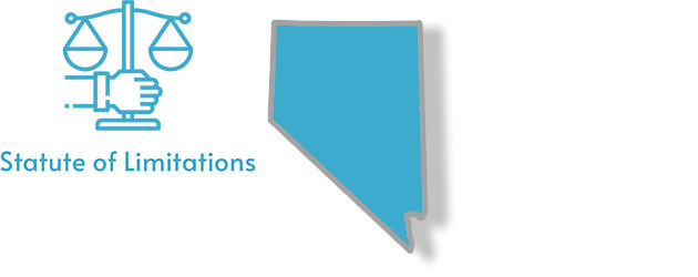 A stylized image of Nevada with the words Statute of Limitations overlaid